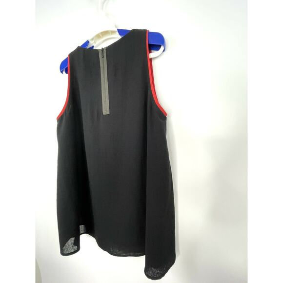 Cefinn Womens Sleeveless Hi Low Top Size US 10 / UK 14 Orange Trim Zip Closure - Picture 3 of 9